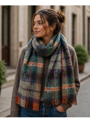 Echarpe mohair Mandarin vert