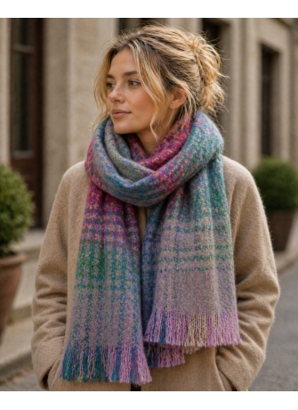 Echarpe mohair Margarita rose