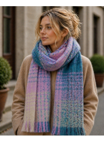 Echarpe mohair Margarita mauve