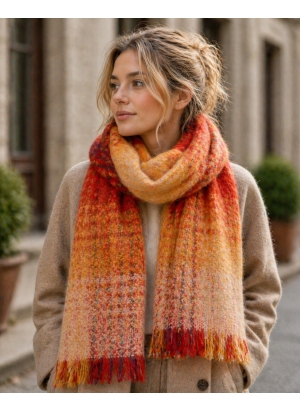 Echarpe mohair Margarita rouge