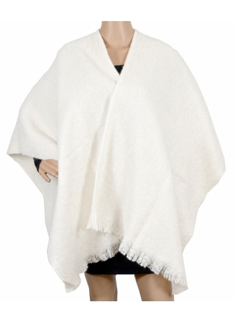 Poncho mohair Milene blanc