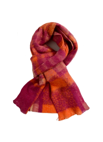 Echarpe mohair Musc rose