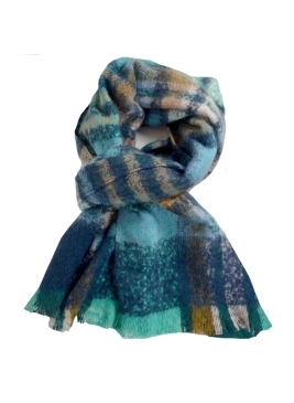 Echarpe mohair Musc bleue