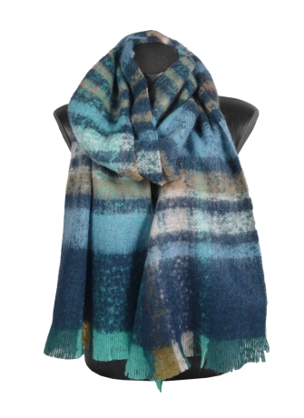 Echarpe mohair Musc bleue