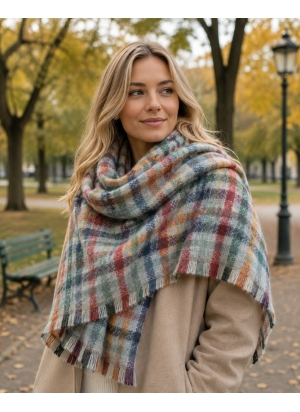 Châle mohair Mascara vert