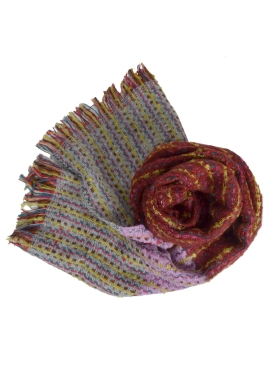 Echarpe mohair Néon bordeaux