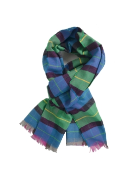 Echarpe coton Dax bleue