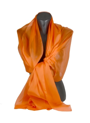 Etole en mousseline de soie clementine