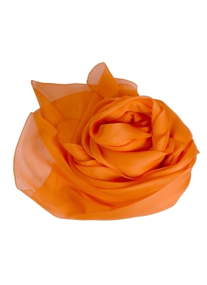 Etole en mousseline de soie clementine