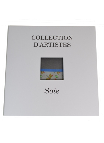 Foulard en soie homme Dragon fly gris de Tiffany