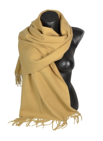 Châle uni acrylique Sira beige sable