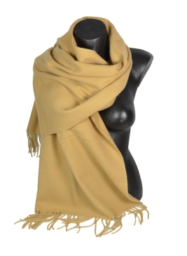 Châle uni acrylique Sira beige sable