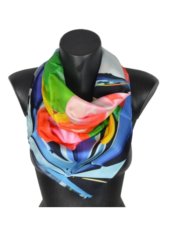 Carré en soie Les tulipes de Koons