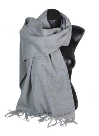 Châle uni acrylique Sira gris