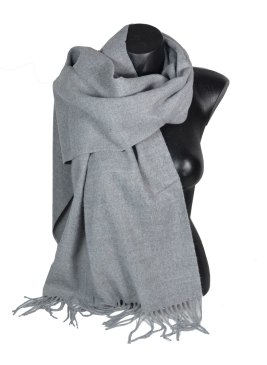 Châle uni acrylique Sira gris